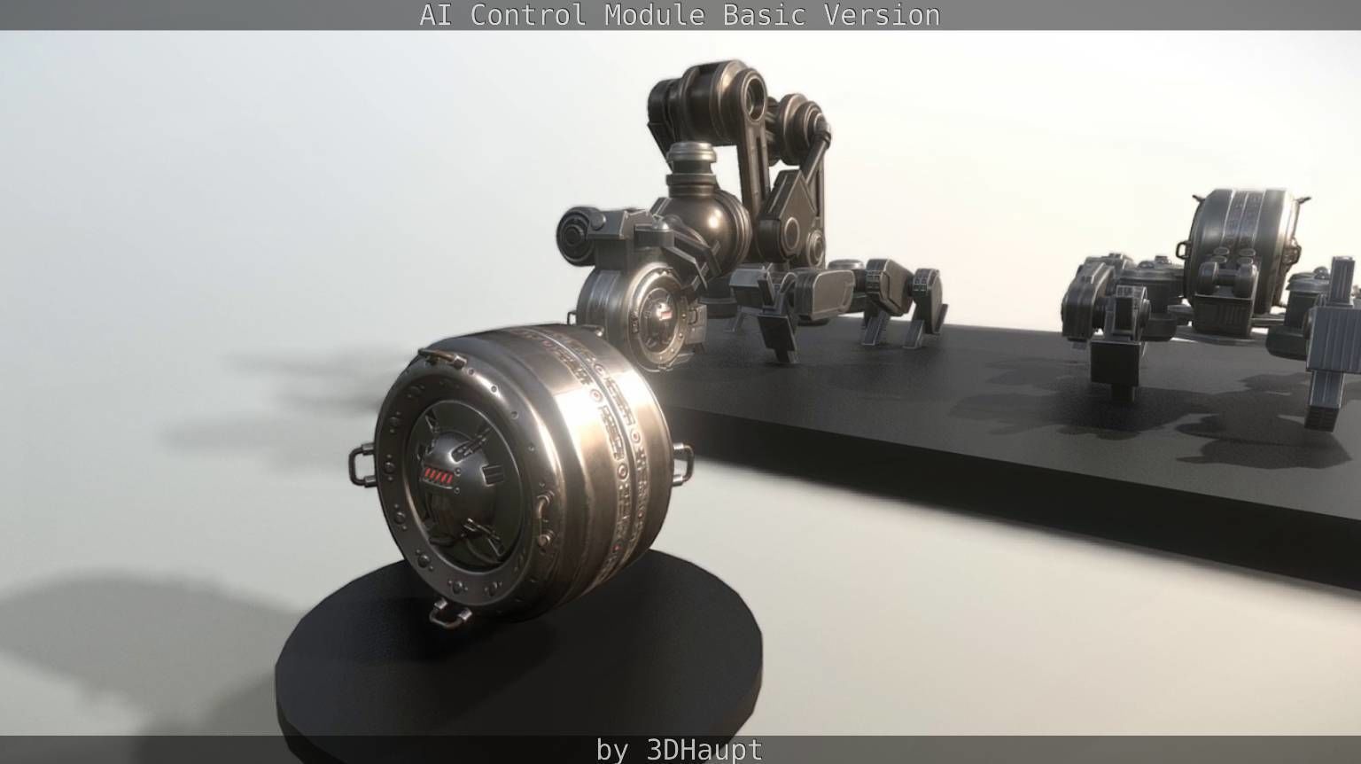 AI Control Module Basic Version Low-poly 3D model_71