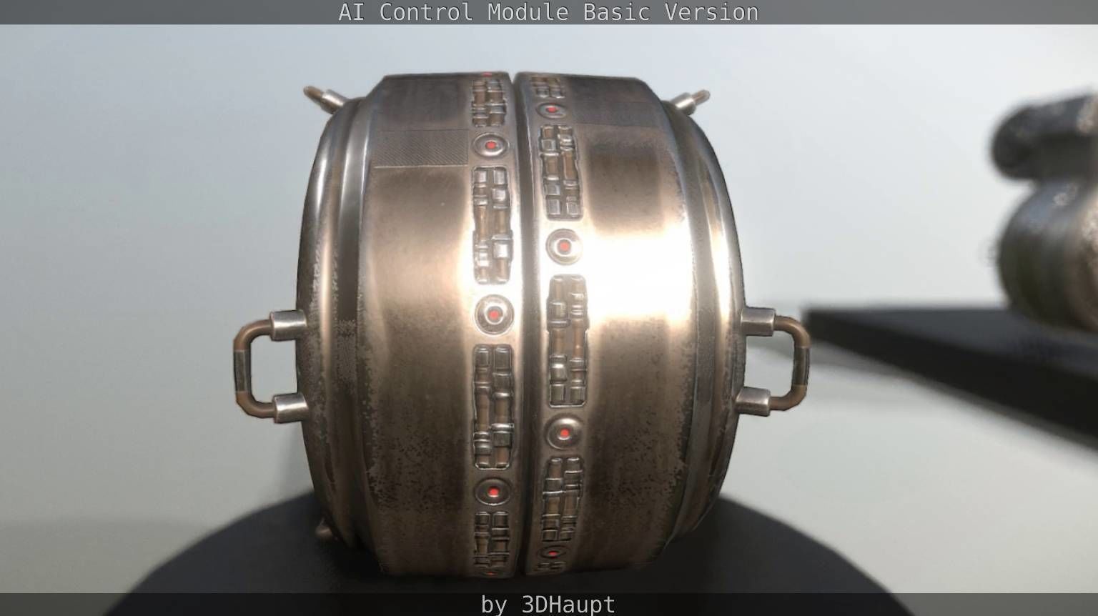 AI Control Module Basic Version Low-poly 3D model_36