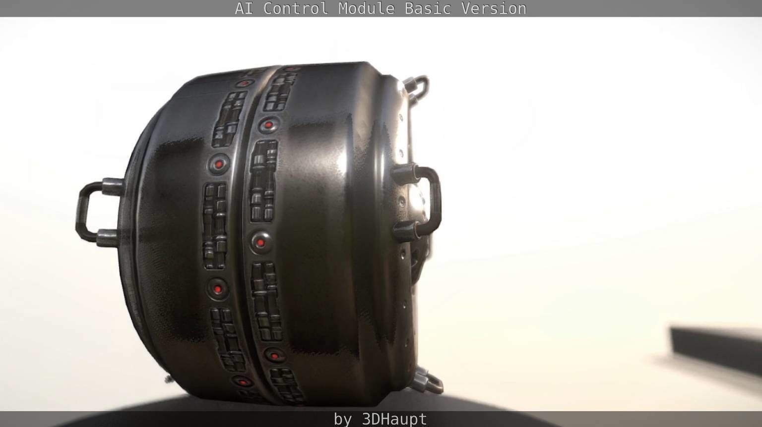 AI Control Module Basic Version Low-poly 3D model_19