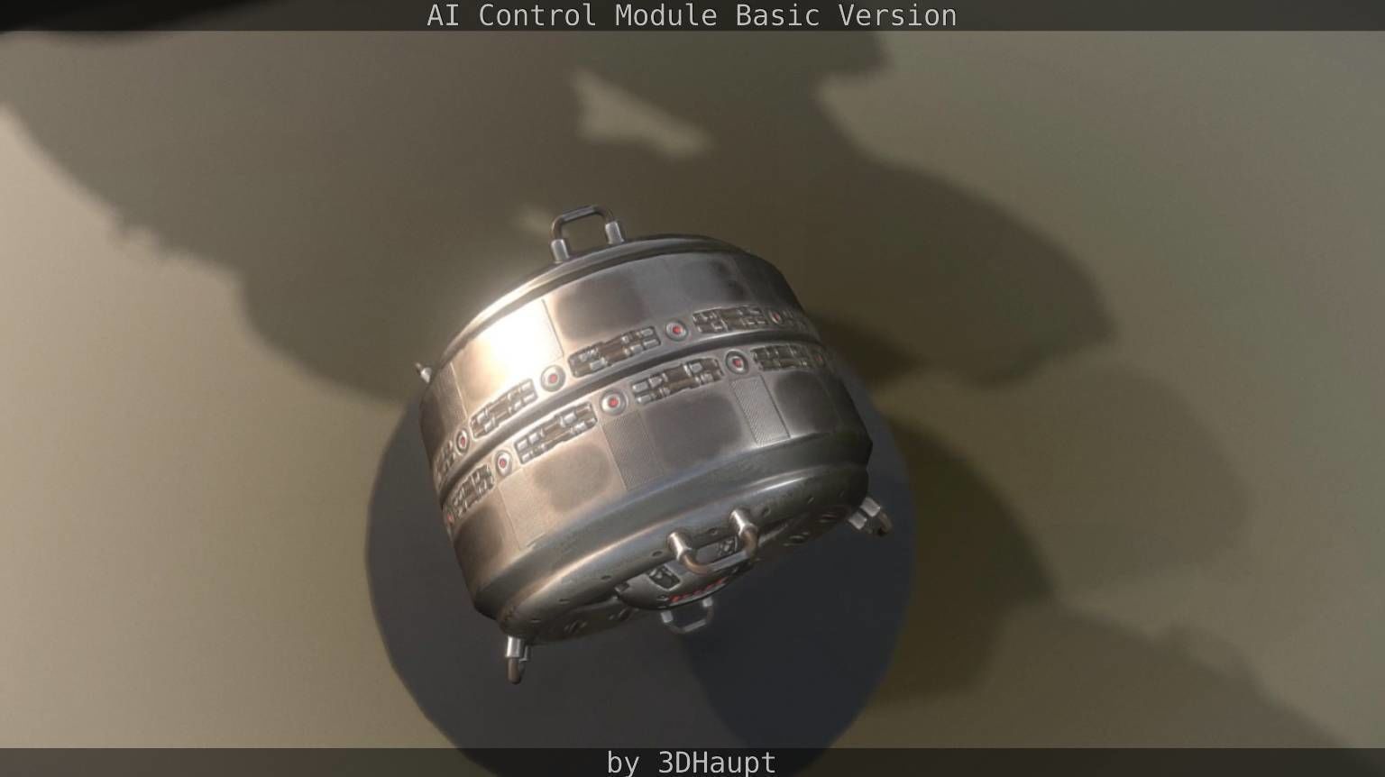 AI Control Module Basic Version Low-poly 3D model_27