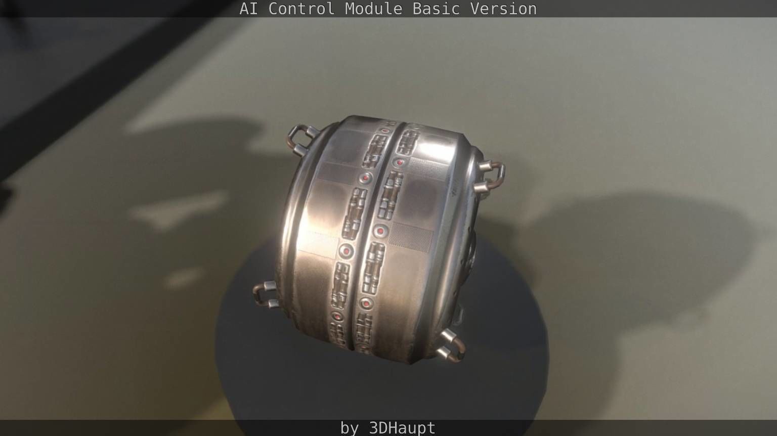 AI Control Module Basic Version Low-poly 3D model_26