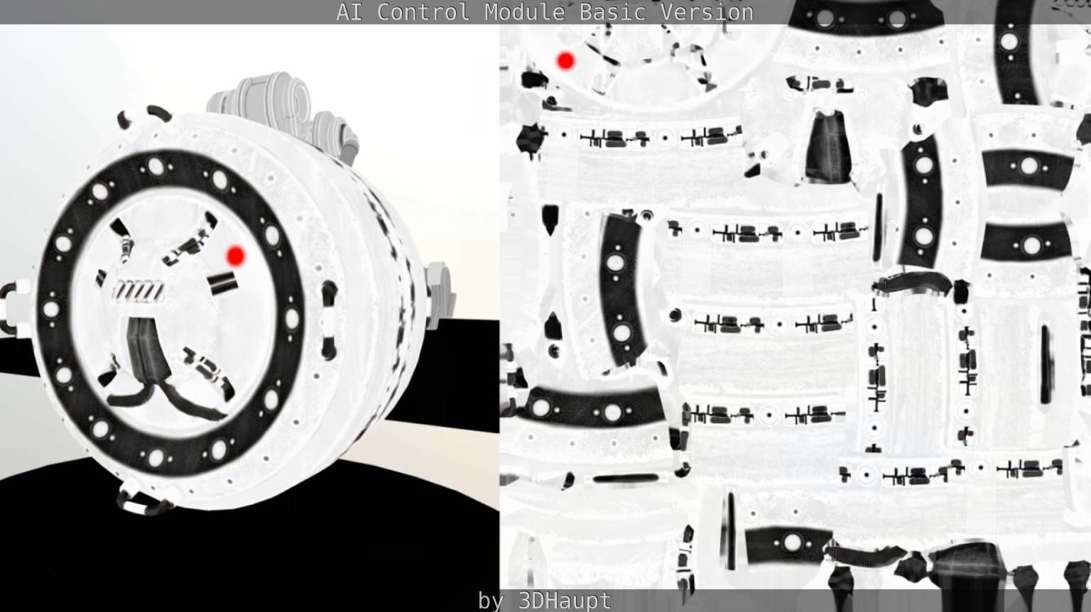 AI Control Module Basic Version Low-poly 3D model_56