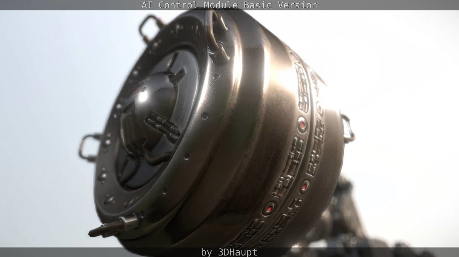 AI Control Module Basic Version Low-poly 3D model_45