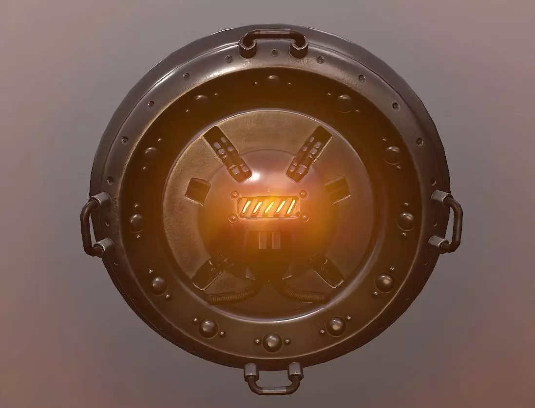 AI Control Module Basic Version Low-poly 3D model_0