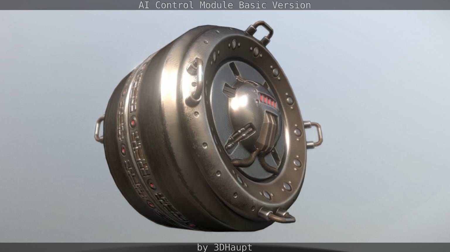 AI Control Module Basic Version Low-poly 3D model_43