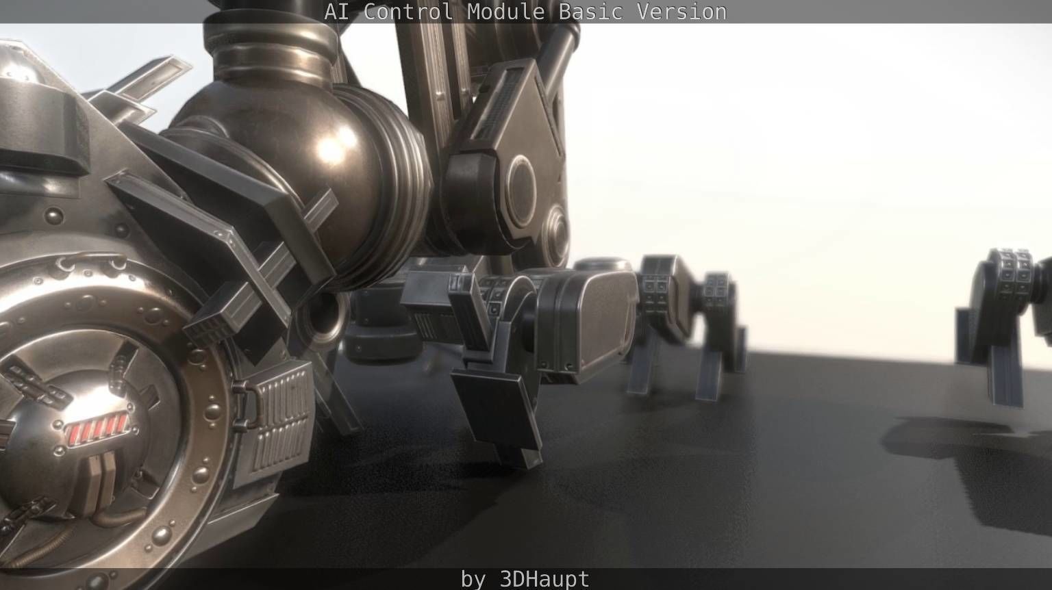 AI Control Module Basic Version Low-poly 3D model_73