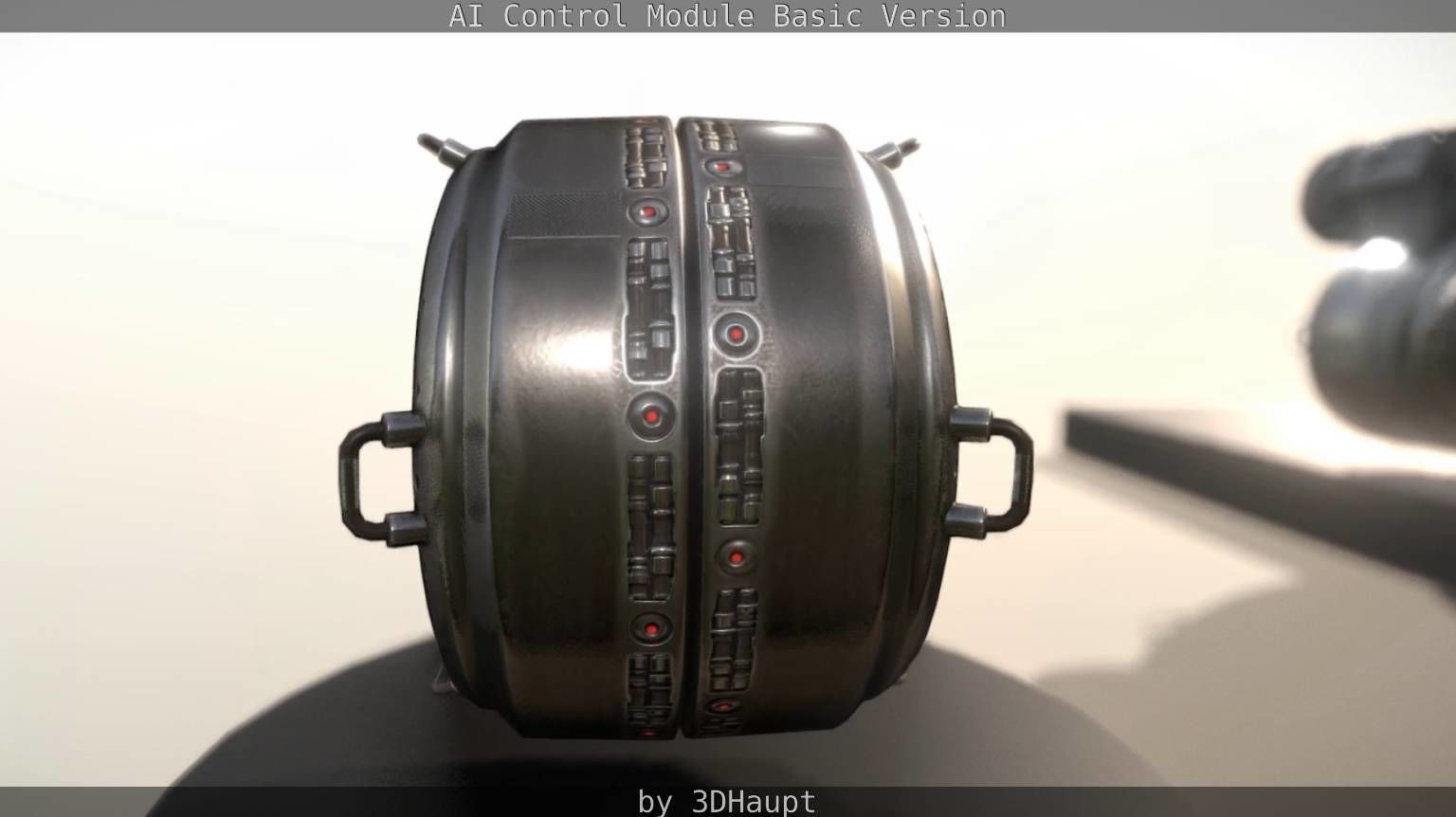 AI Control Module Basic Version Low-poly 3D model_31