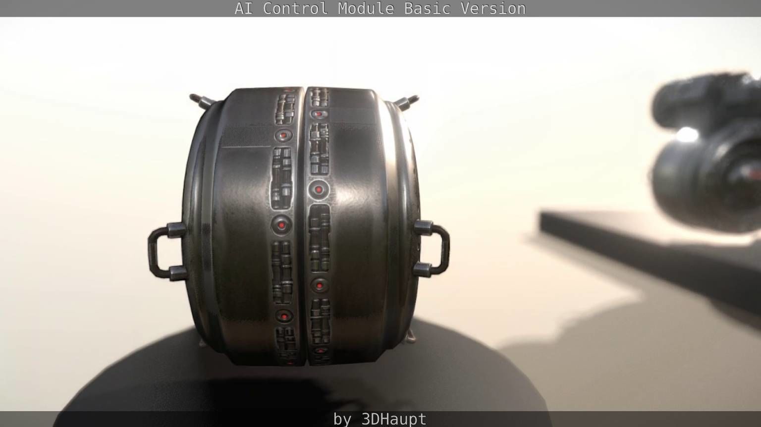 AI Control Module Basic Version Low-poly 3D model_30