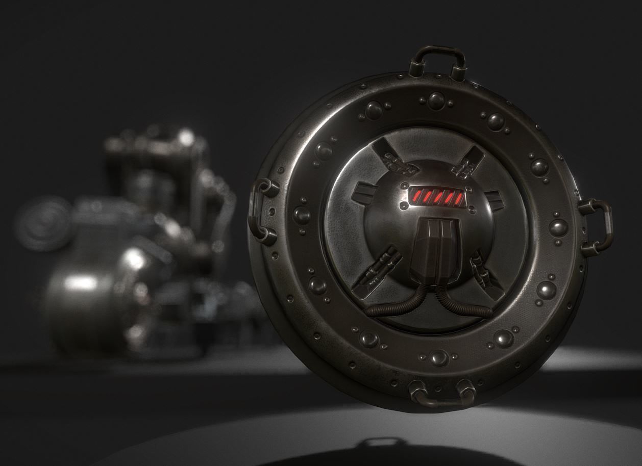 AI Control Module Basic Version Low-poly 3D model_11