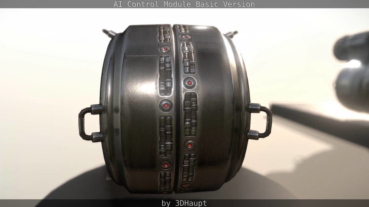 AI Control Module Basic Version Low-poly 3D model_32