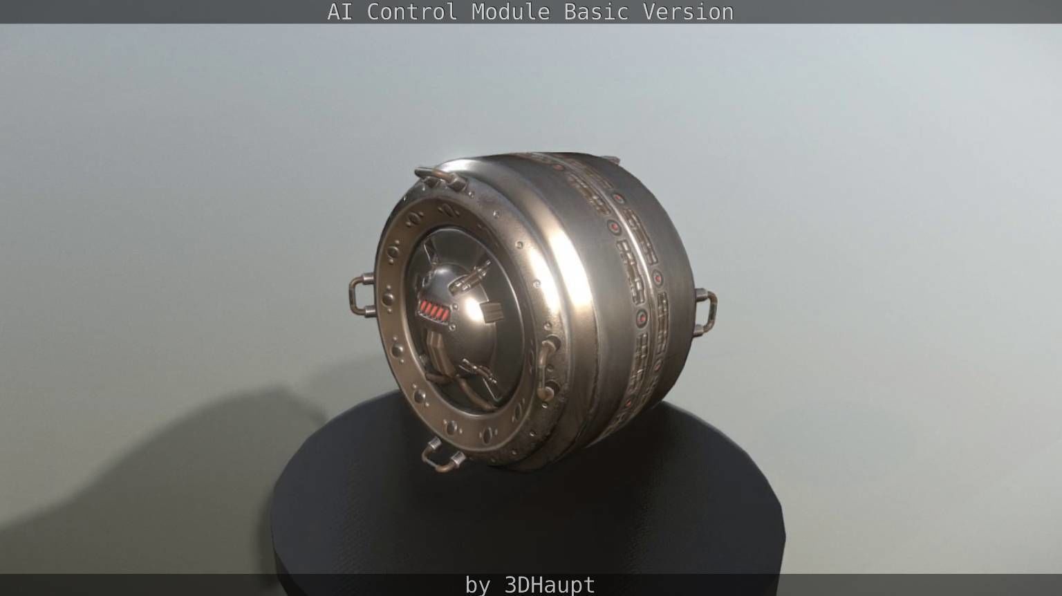 AI Control Module Basic Version Low-poly 3D model_24