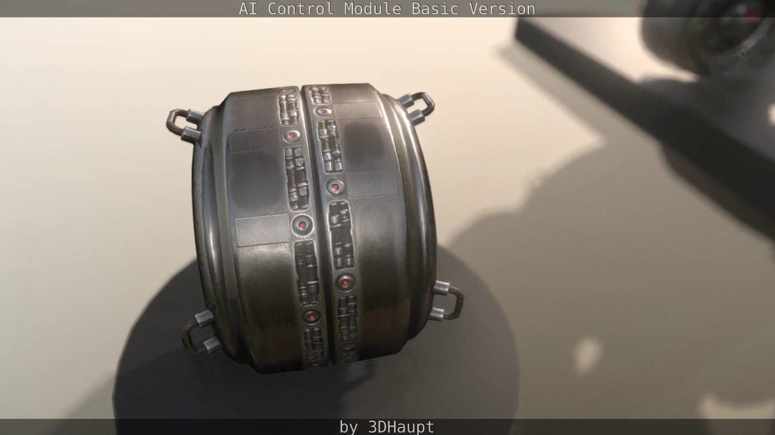 AI Control Module Basic Version Low-poly 3D model_29