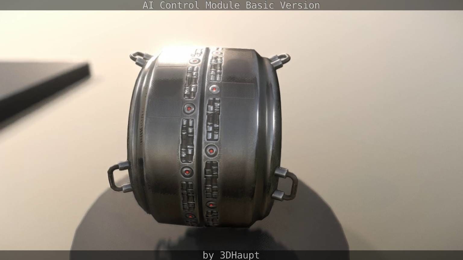 AI Control Module Basic Version Low-poly 3D model_39