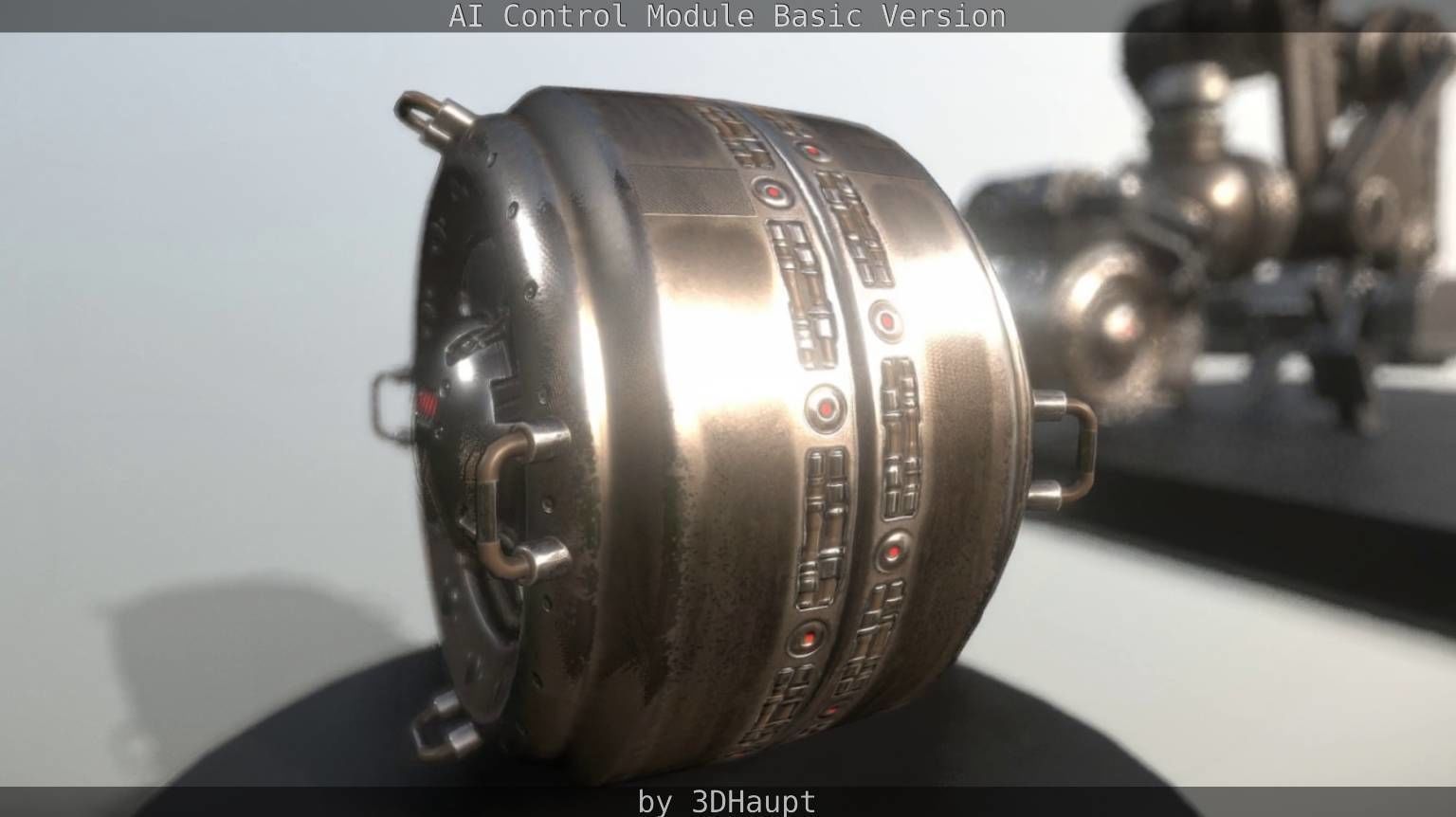 AI Control Module Basic Version Low-poly 3D model_37