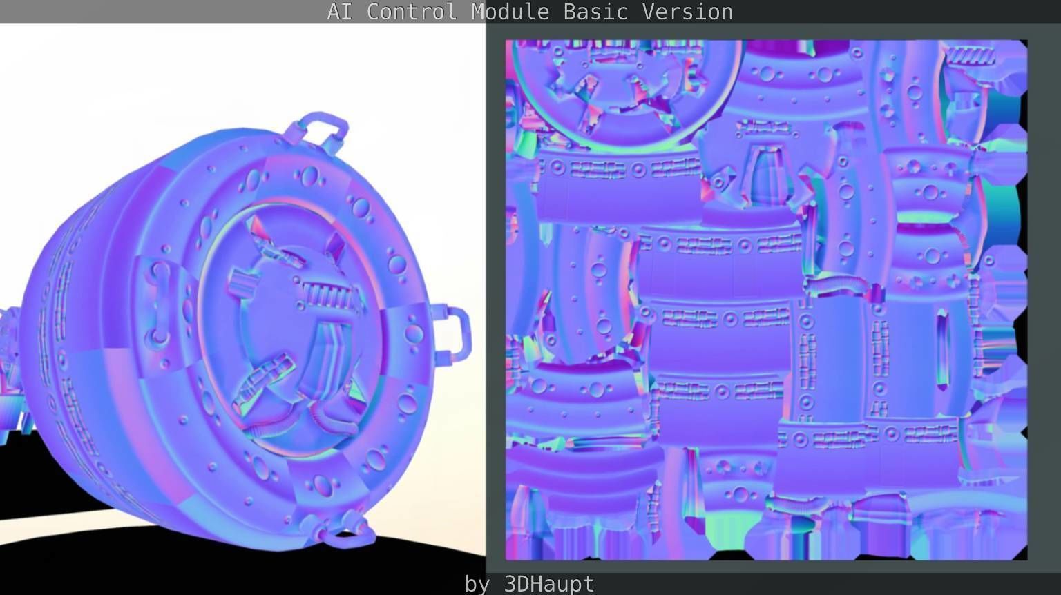 AI Control Module Basic Version Low-poly 3D model_58