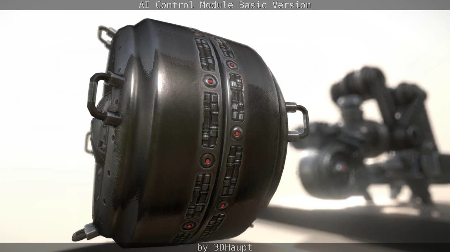 AI Control Module Basic Version Low-poly 3D model_20