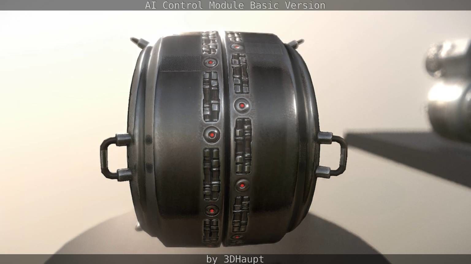 AI Control Module Basic Version Low-poly 3D model_33