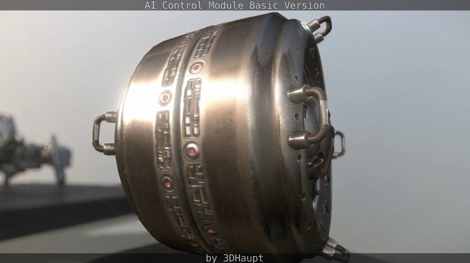 AI Control Module Basic Version Low-poly 3D model_22