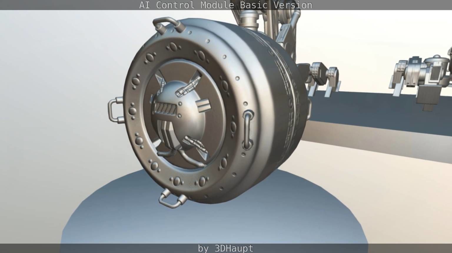 AI Control Module Basic Version Low-poly 3D model_62