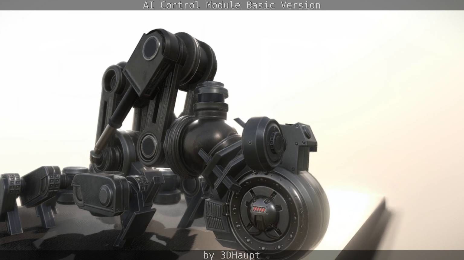 AI Control Module Basic Version Low-poly 3D model_77