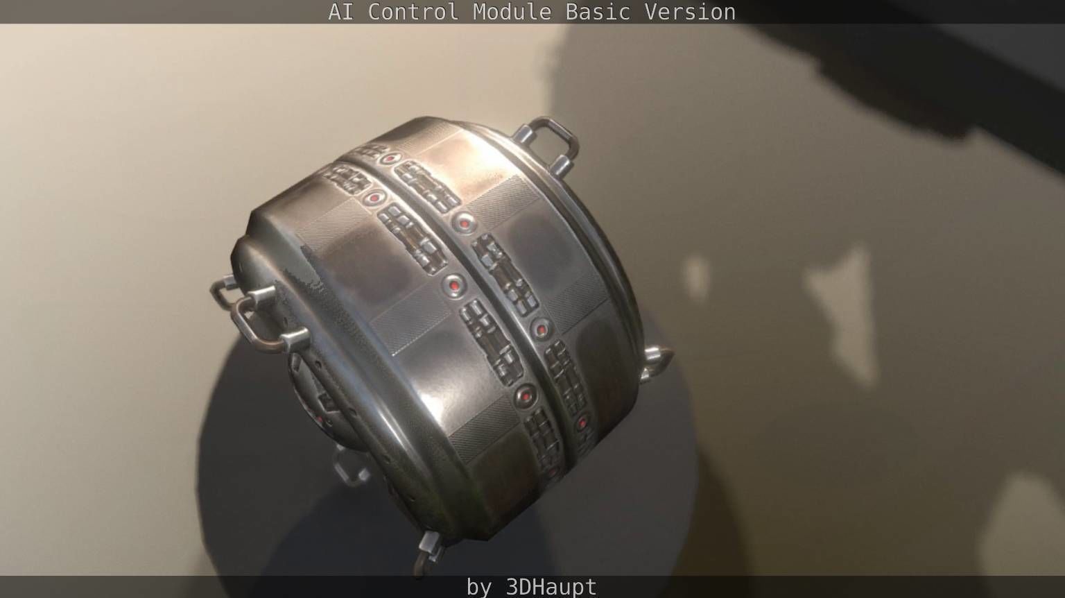 AI Control Module Basic Version Low-poly 3D model_28