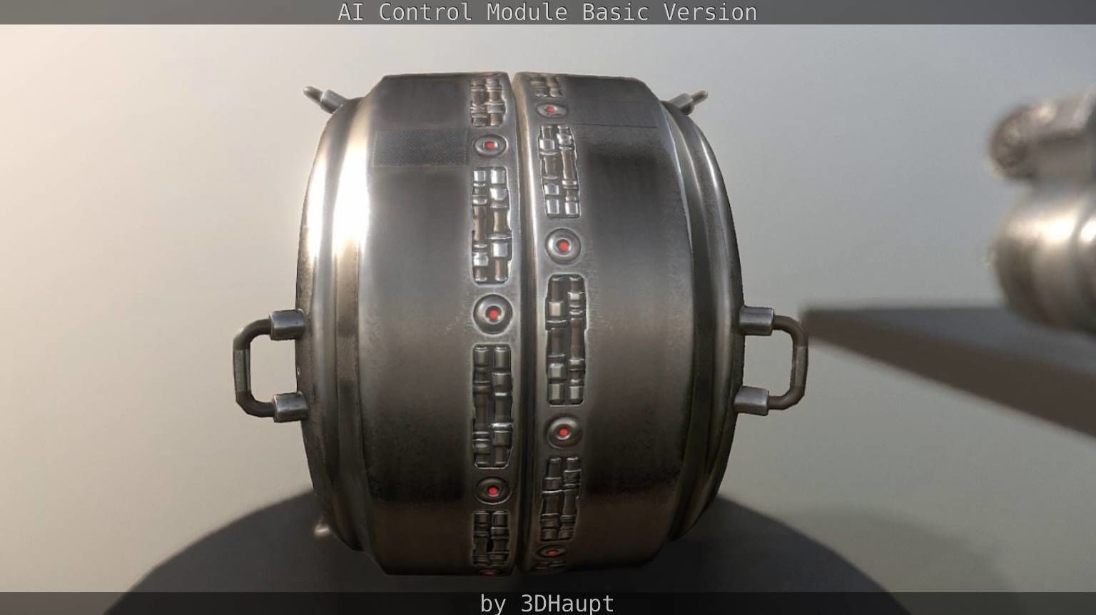 AI Control Module Basic Version Low-poly 3D model_34