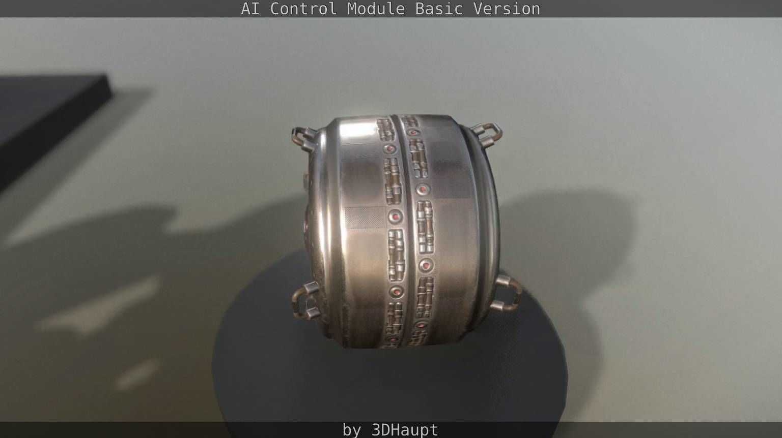 AI Control Module Basic Version Low-poly 3D model_25