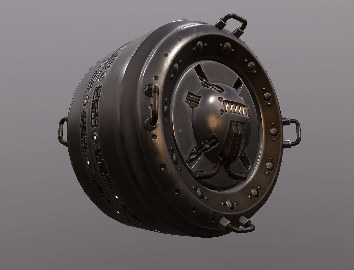 AI Control Module Basic Version Low-poly 3D model_6