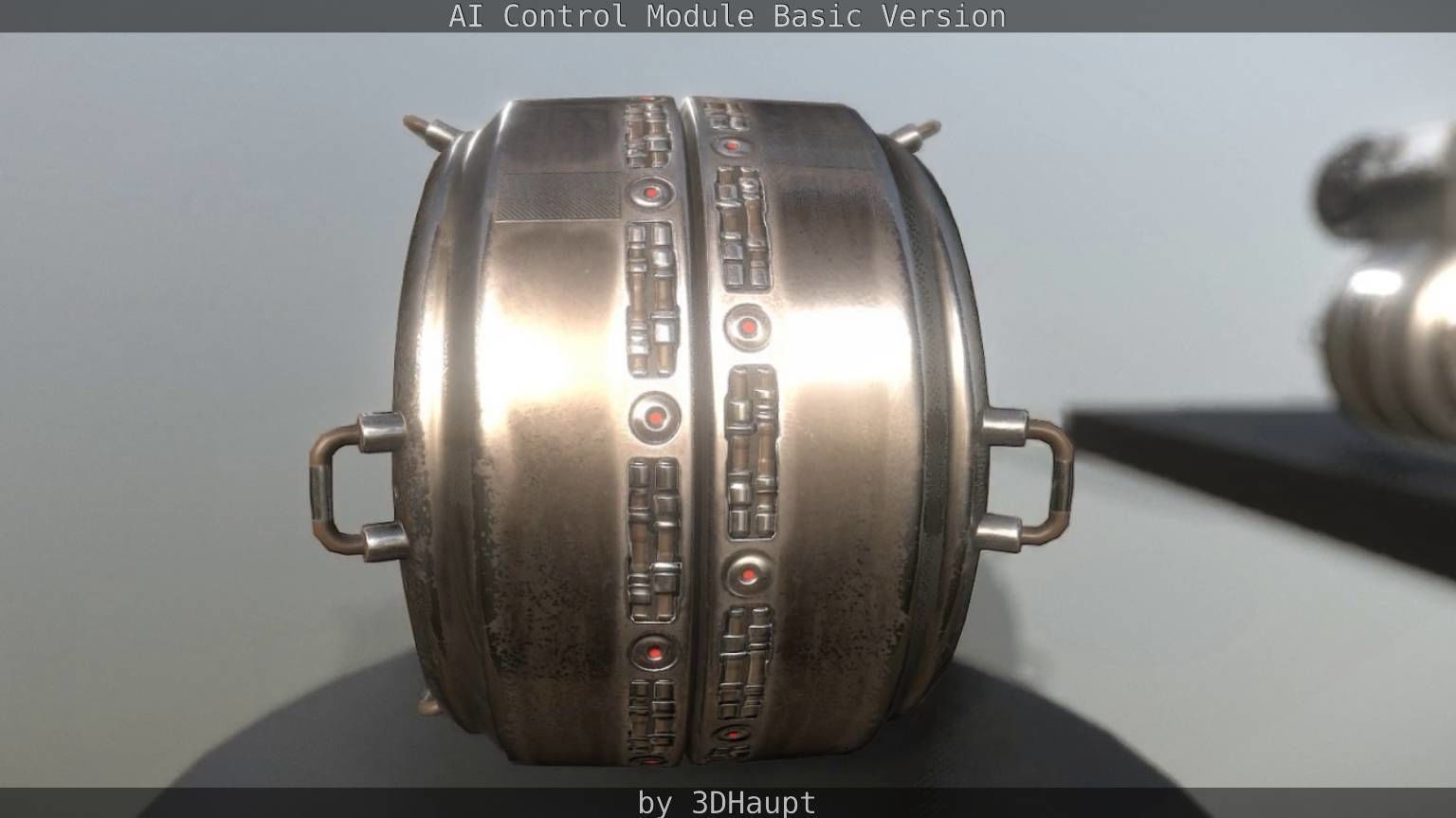 AI Control Module Basic Version Low-poly 3D model_35