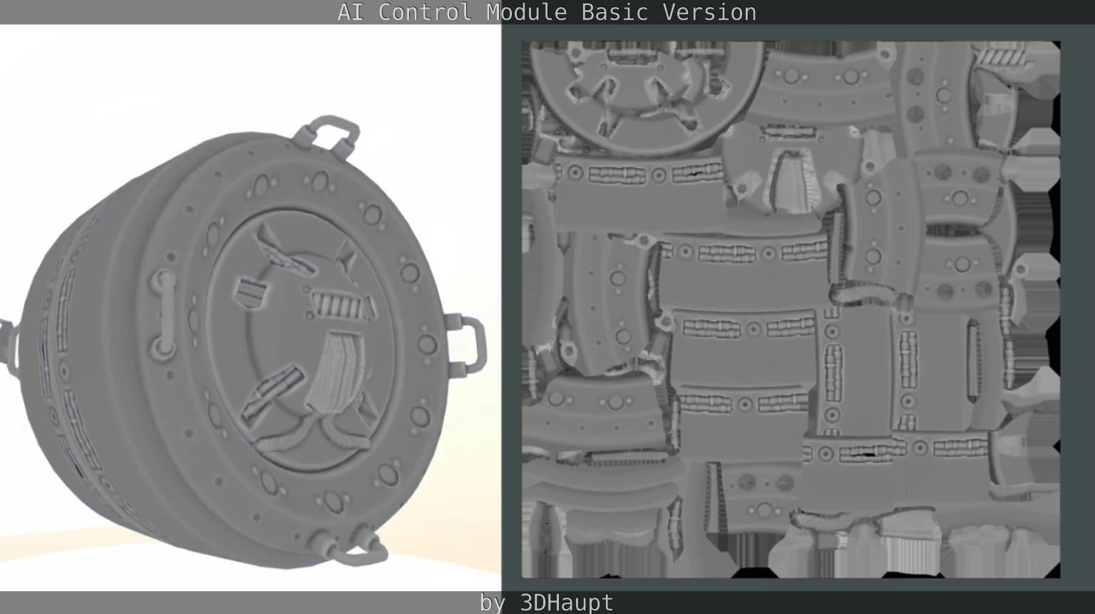 AI Control Module Basic Version Low-poly 3D model_59