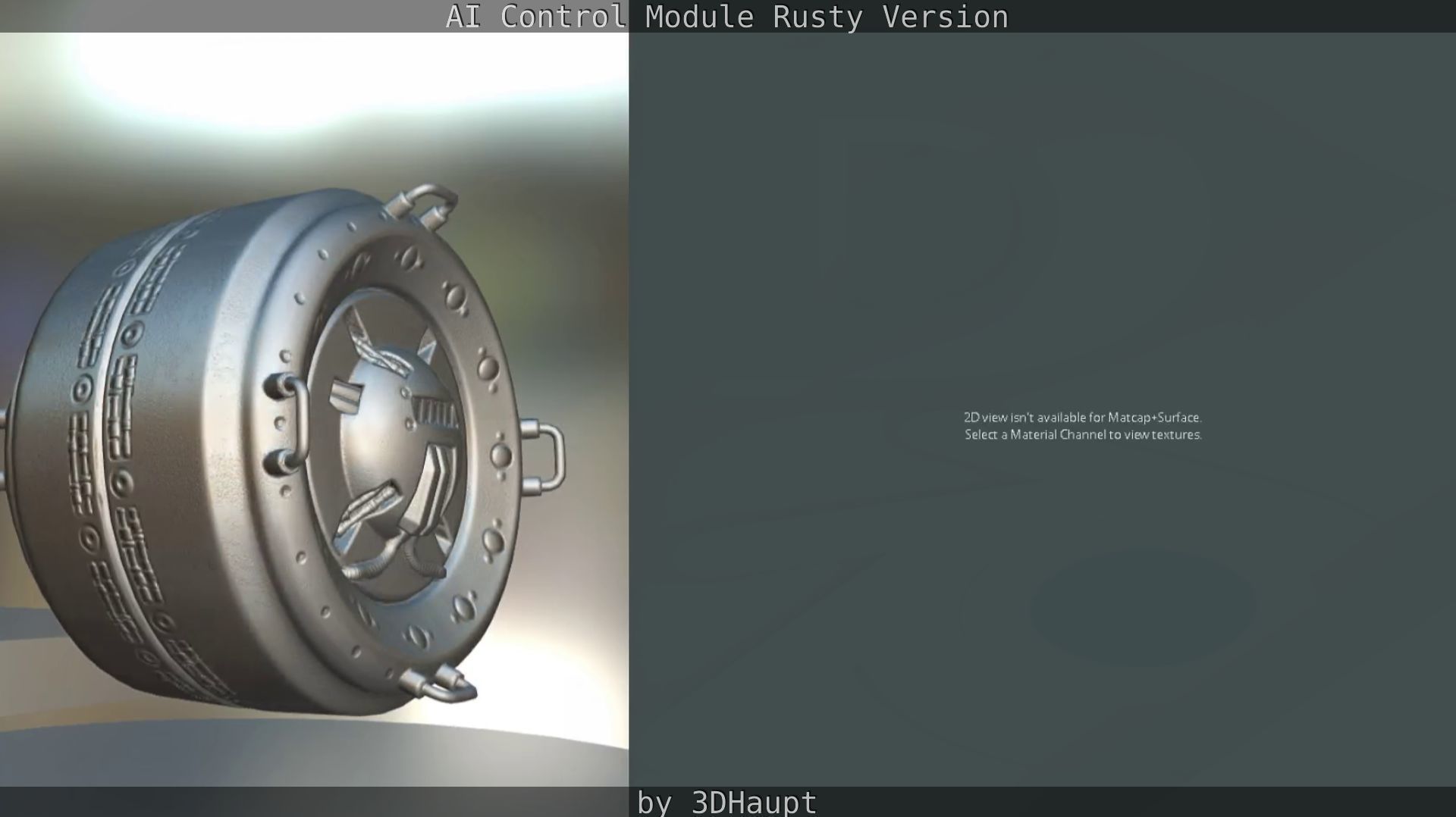 AI Control Module Rusty Version Low-poly 3D model_63