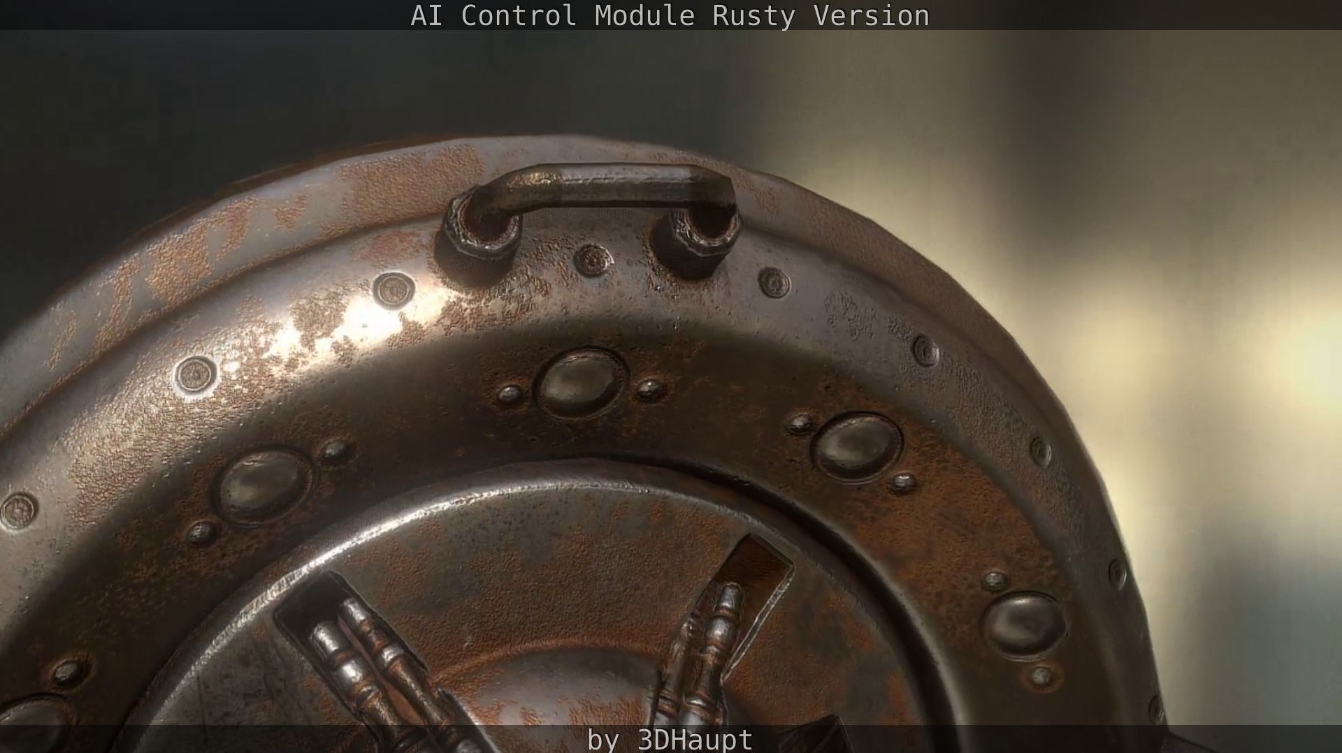 AI Control Module Rusty Version Low-poly 3D model_107