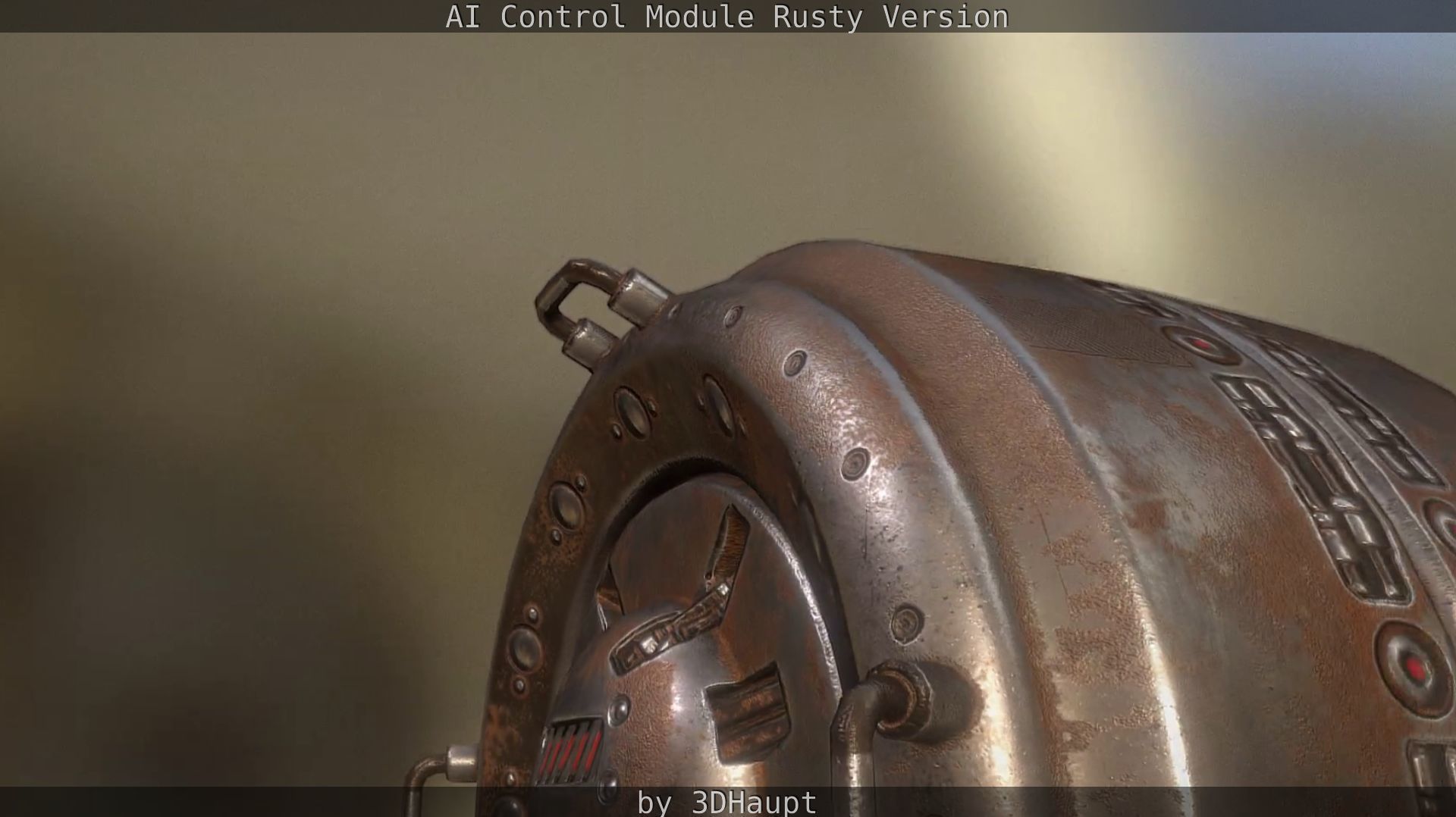 AI Control Module Rusty Version Low-poly 3D model_109