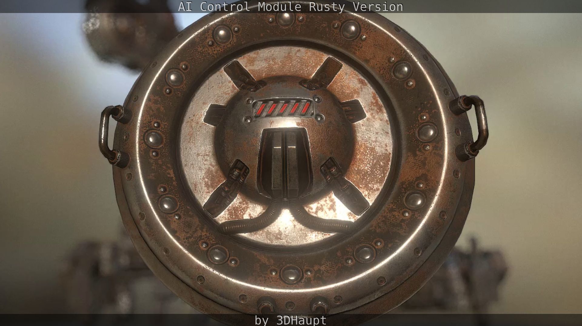 AI Control Module Rusty Version Low-poly 3D model_39