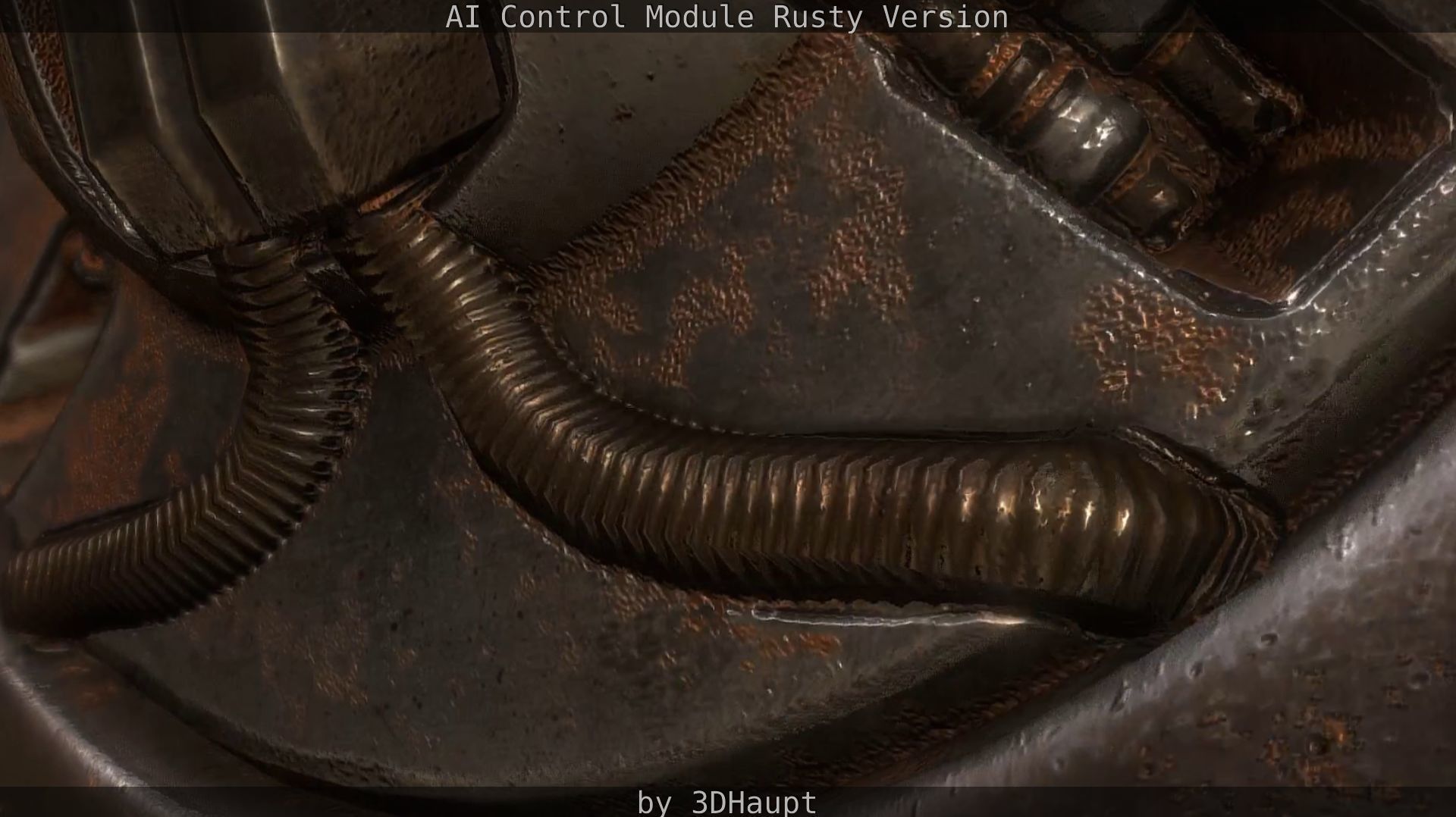 AI Control Module Rusty Version Low-poly 3D model_92