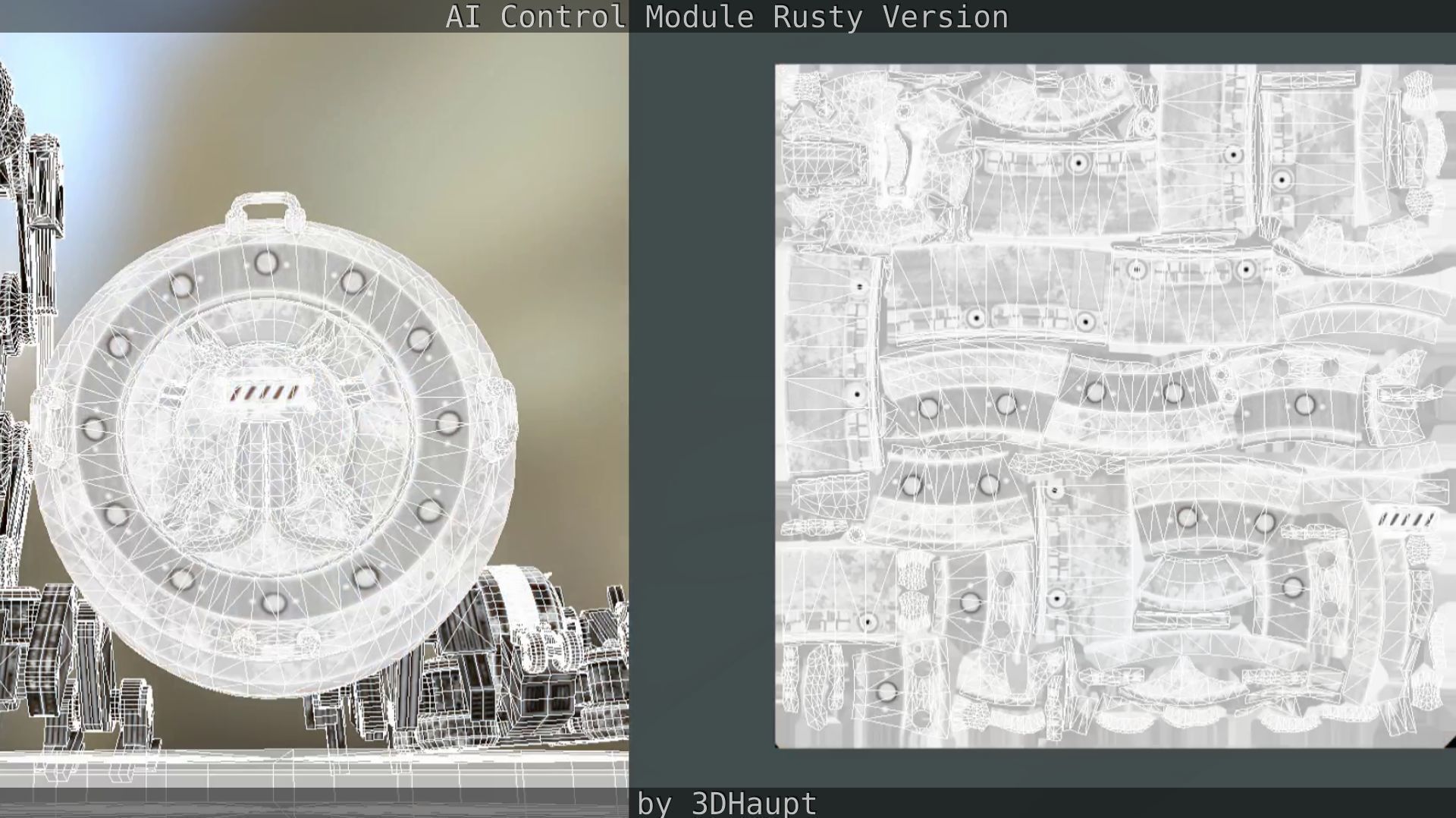 AI Control Module Rusty Version Low-poly 3D model_51