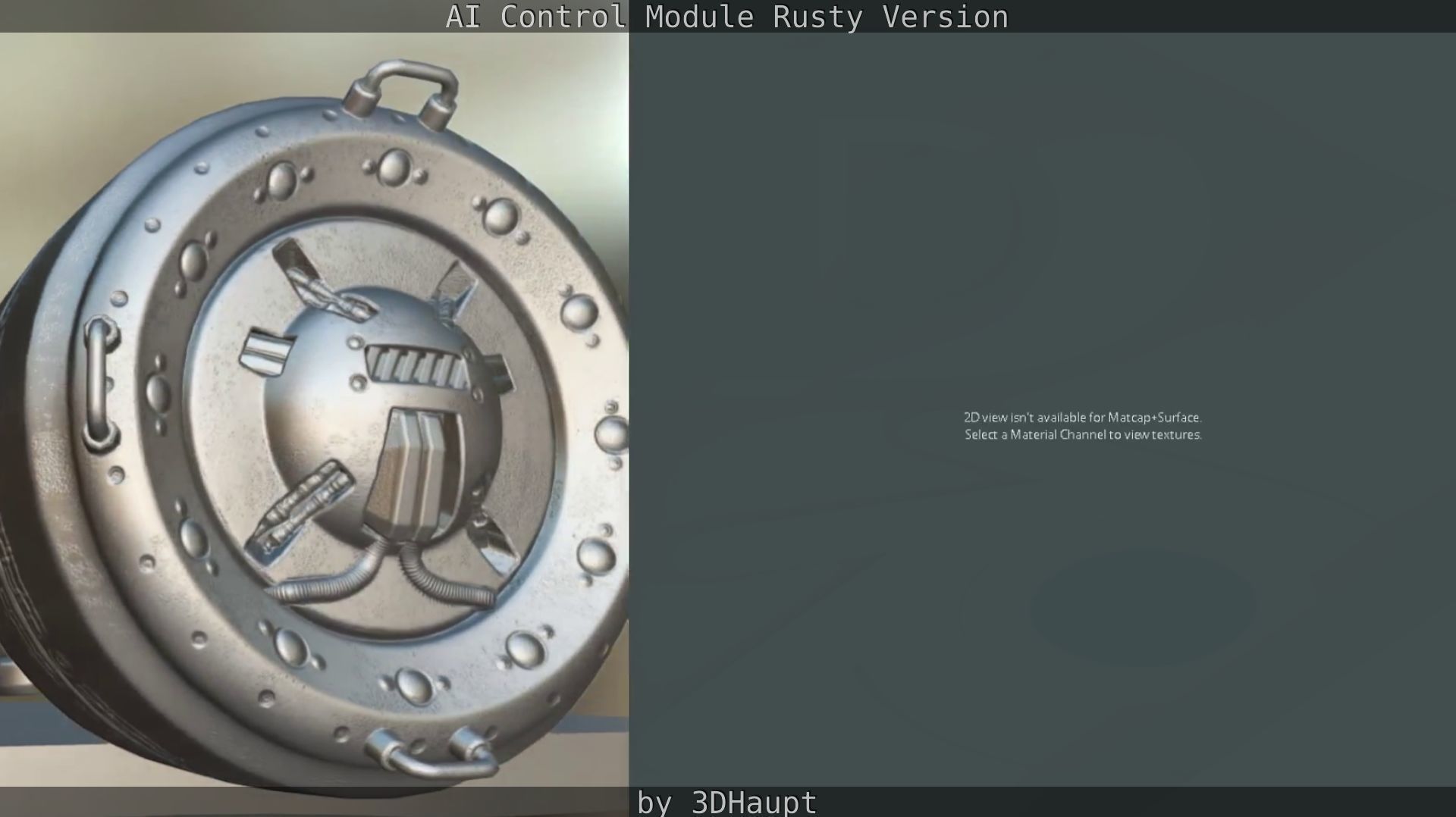 AI Control Module Rusty Version Low-poly 3D model_64
