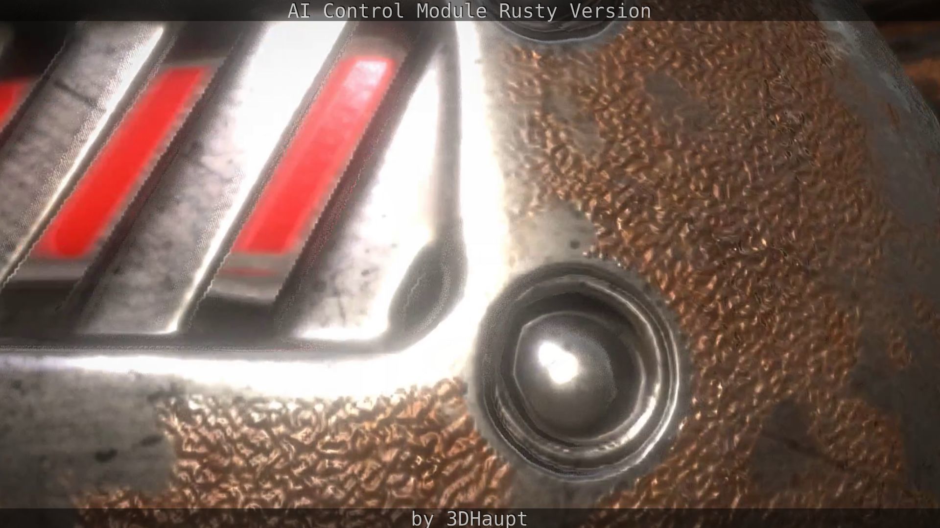 AI Control Module Rusty Version Low-poly 3D model_22