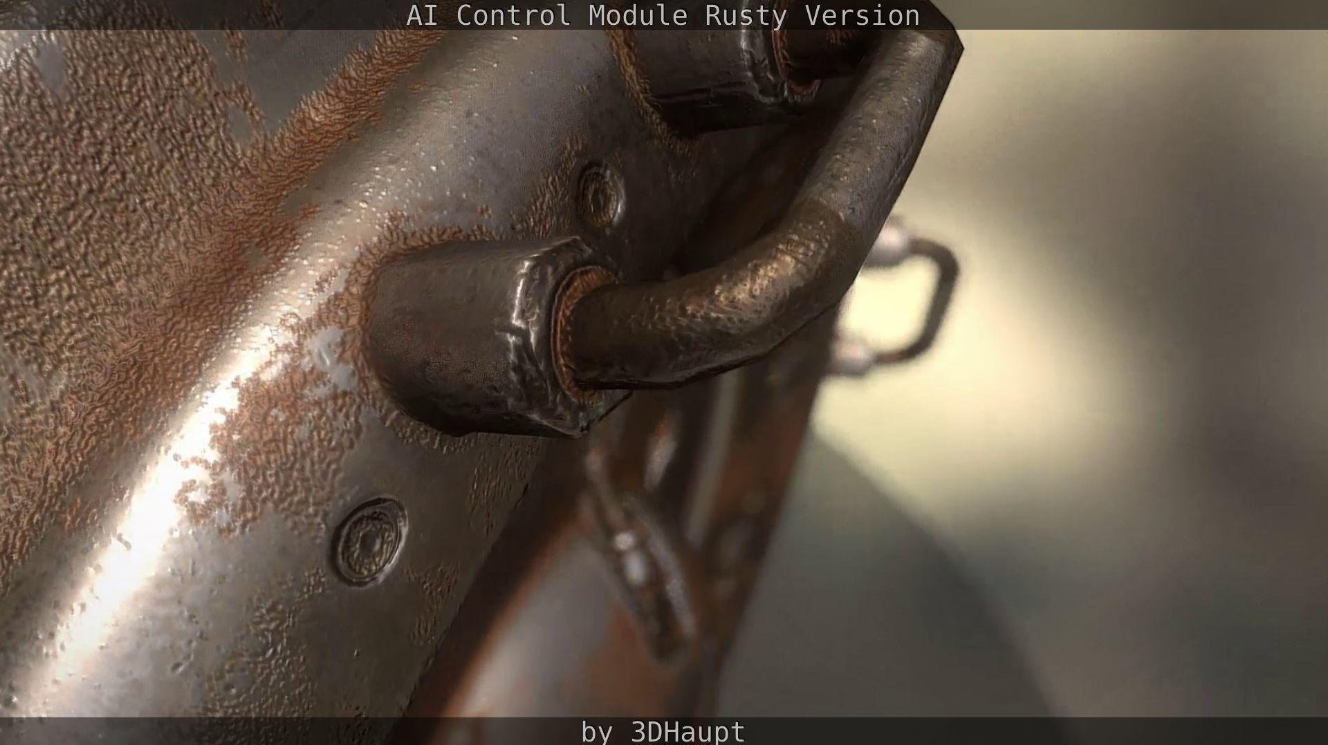 AI Control Module Rusty Version Low-poly 3D model_106