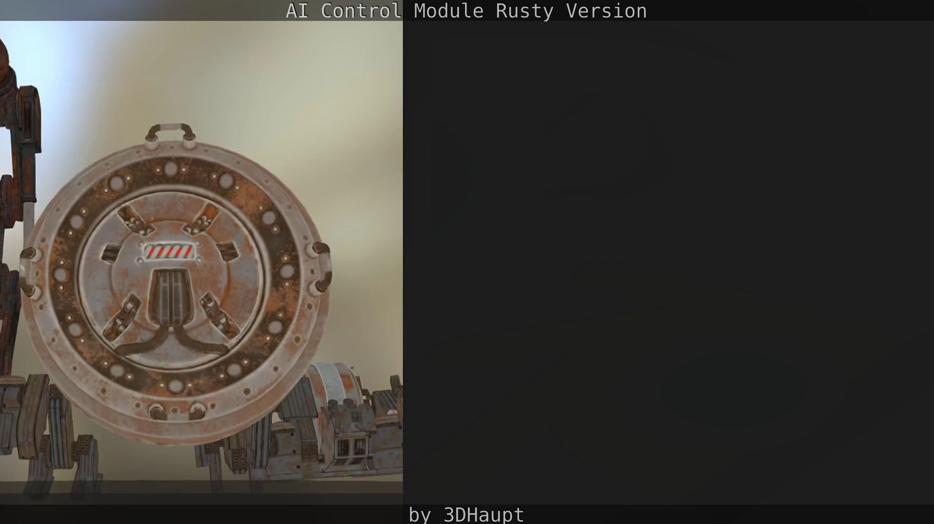 AI Control Module Rusty Version Low-poly 3D model_46