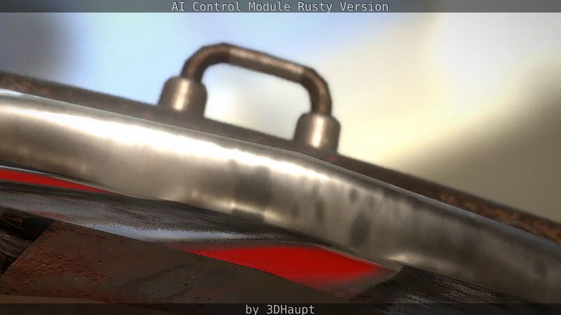 AI Control Module Rusty Version Low-poly 3D model_103