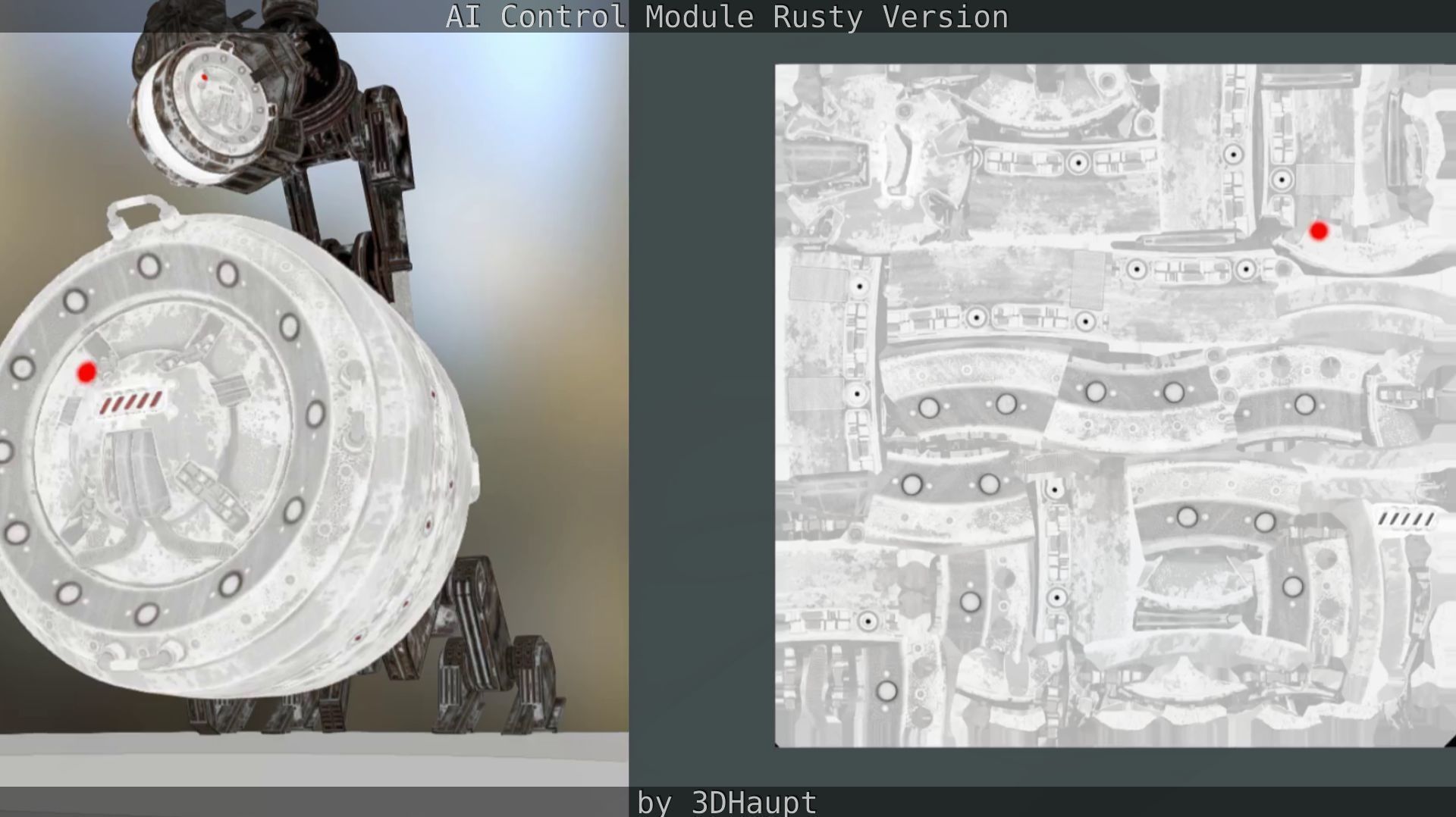 AI Control Module Rusty Version Low-poly 3D model_57
