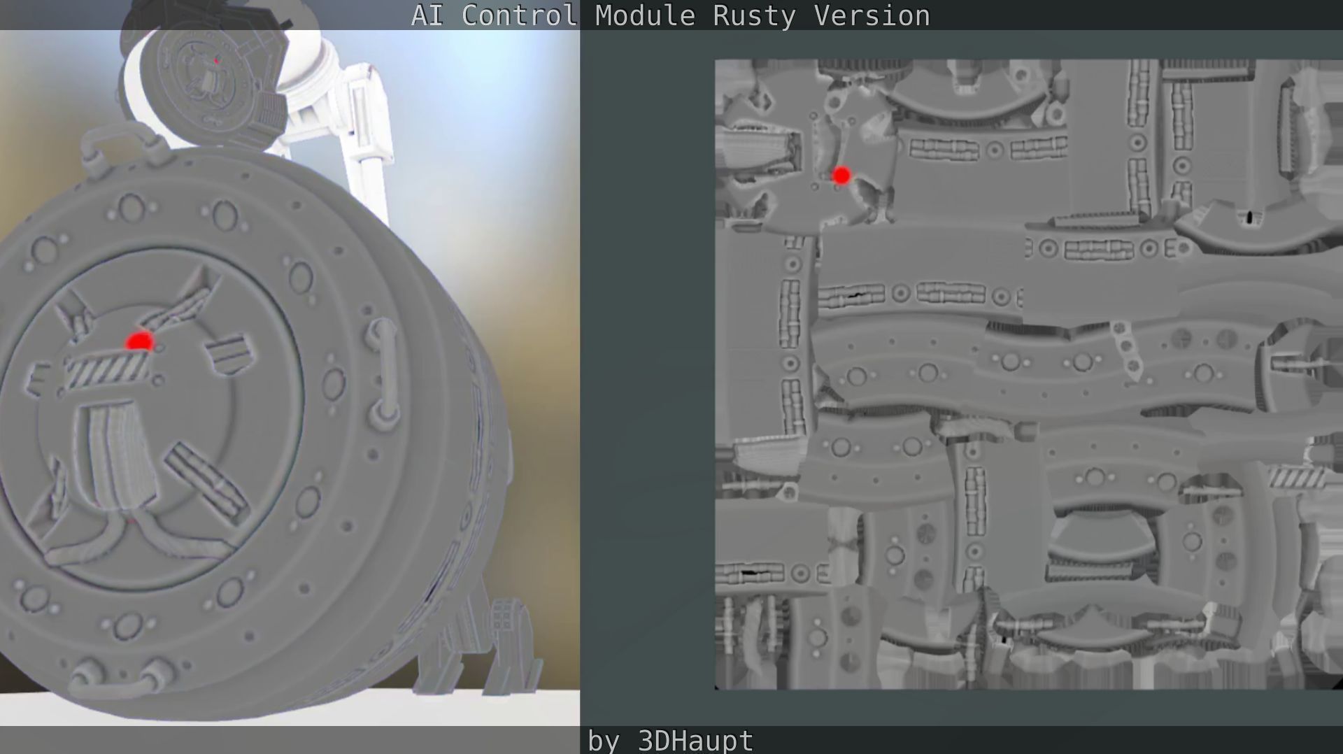 AI Control Module Rusty Version Low-poly 3D model_59
