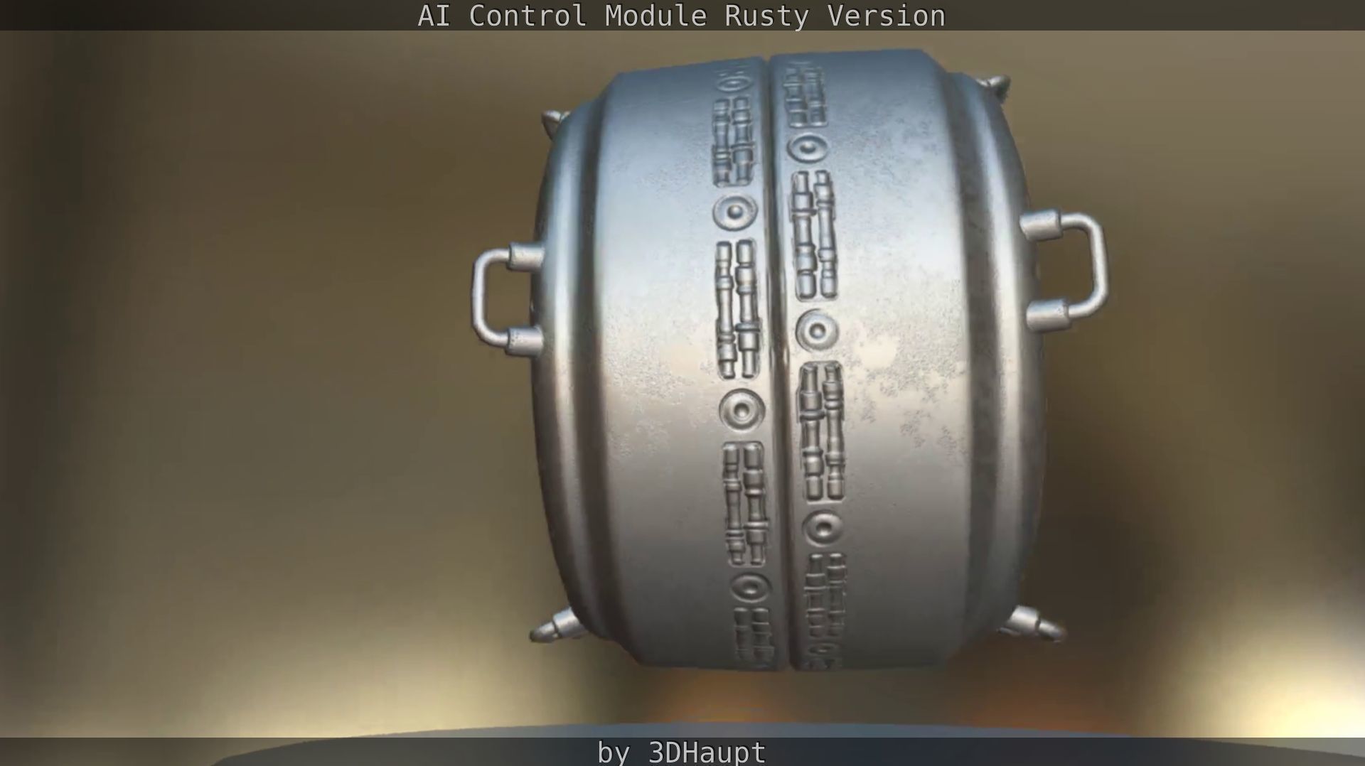 AI Control Module Rusty Version Low-poly 3D model_68