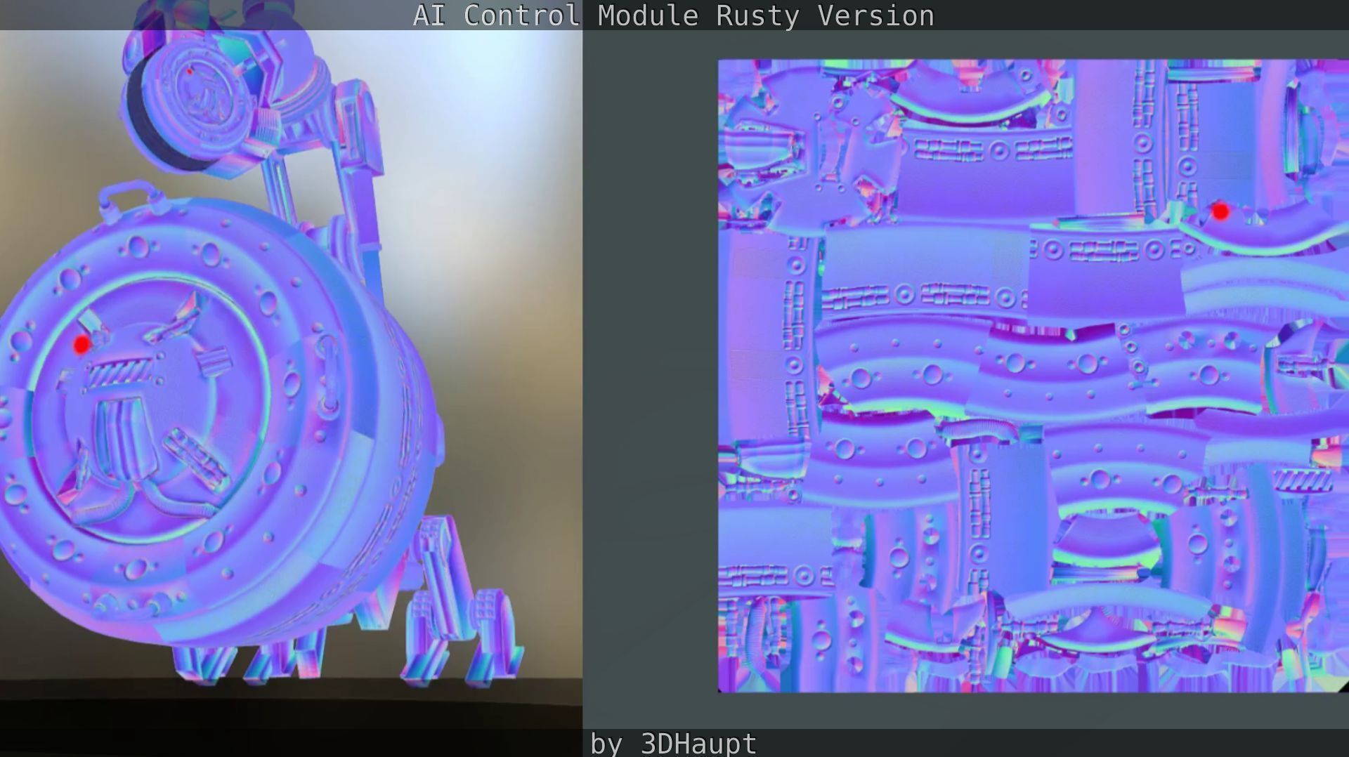 AI Control Module Rusty Version Low-poly 3D model_58