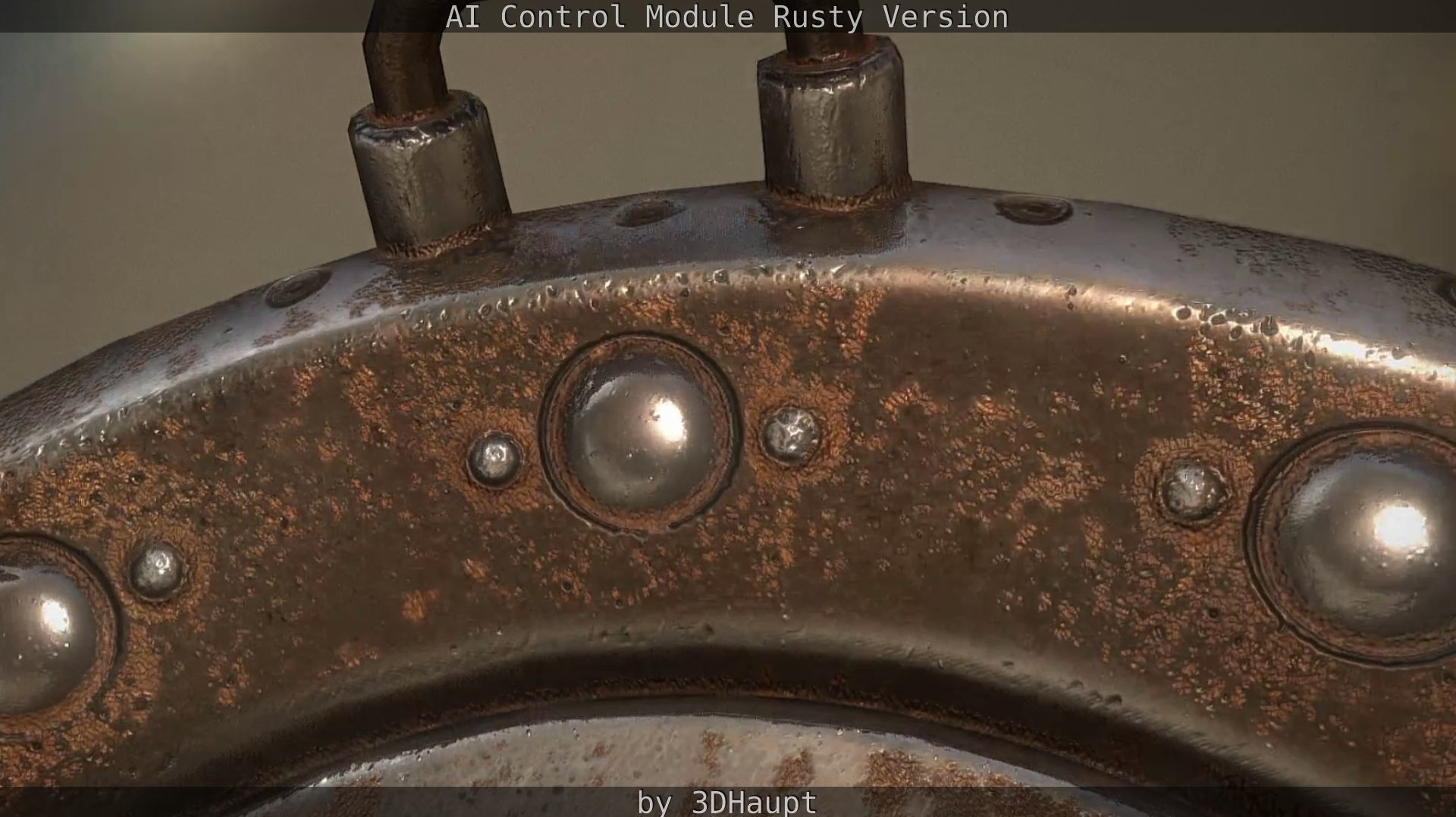 AI Control Module Rusty Version Low-poly 3D model_101