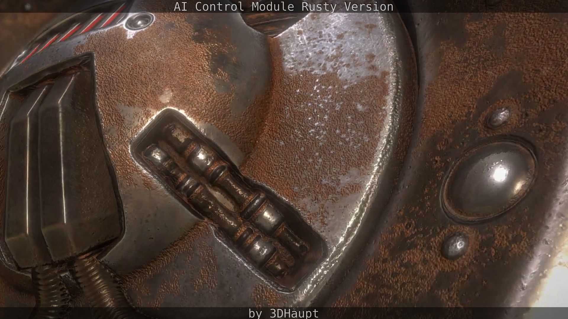 AI Control Module Rusty Version Low-poly 3D model_24