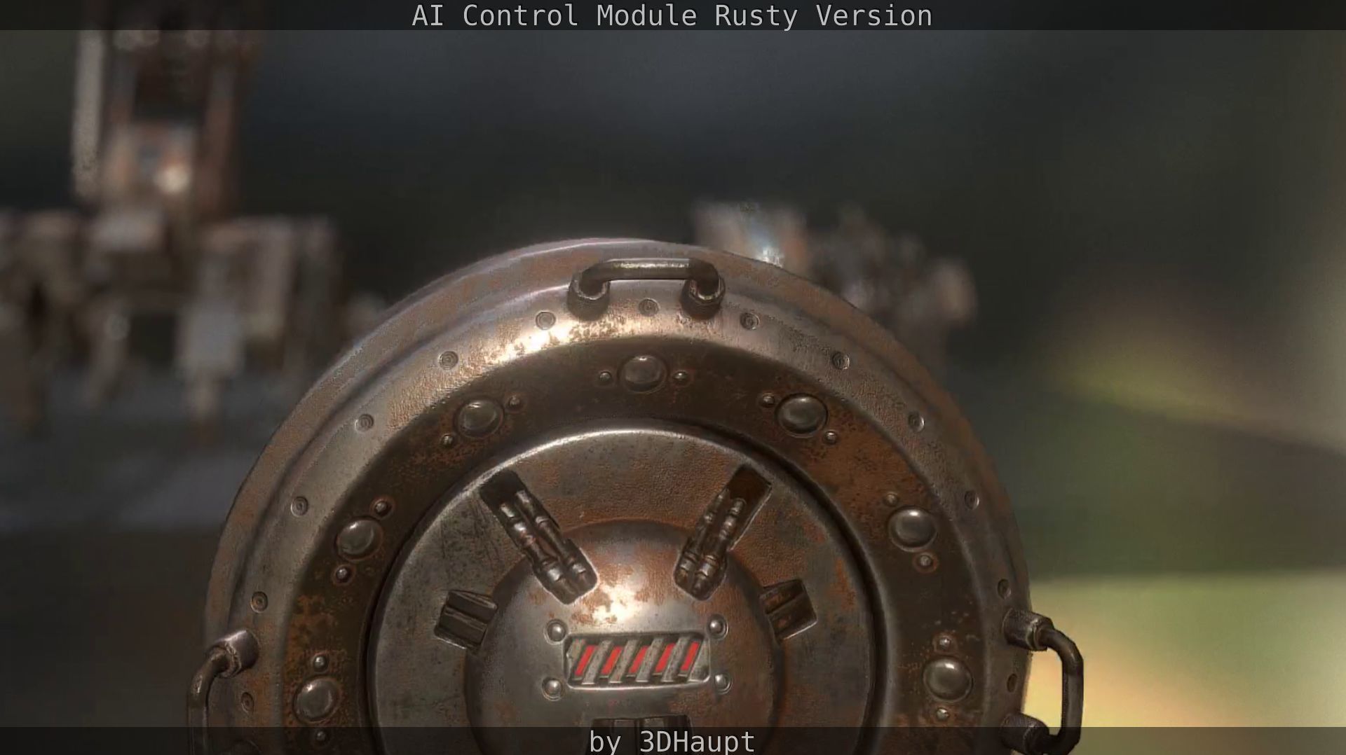 AI Control Module Rusty Version Low-poly 3D model_110