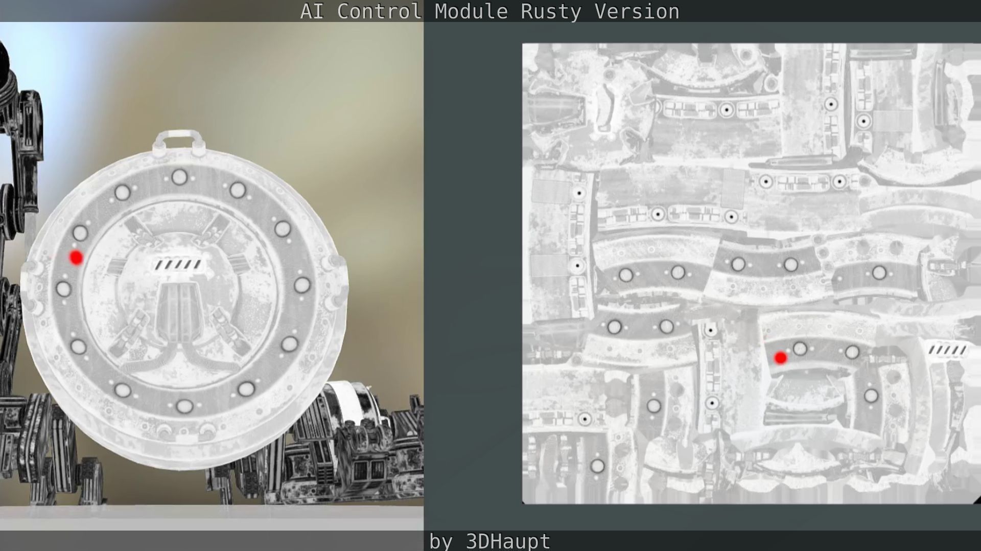 AI Control Module Rusty Version Low-poly 3D model_53