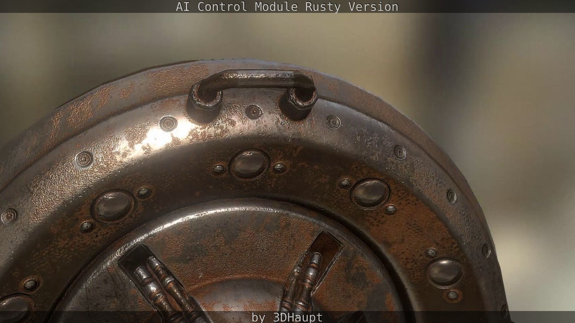AI Control Module Rusty Version Low-poly 3D model_108